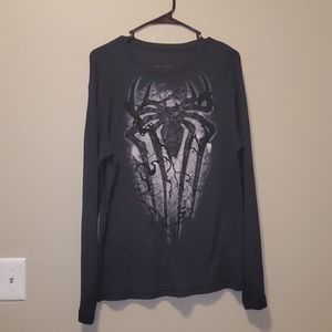'Men's' Grey Spider Long Sleeve Shirt Large